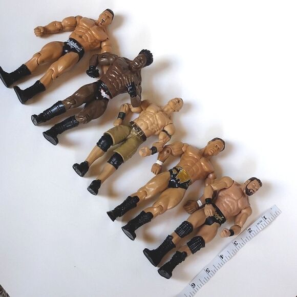 WWE Jakks Pacific and Mattel Five Figurines 2003, 2013, 2017 Figures - Picture 1 of 11